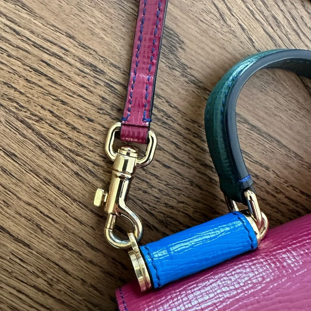 DOLCE&GABBANA, Sicily, leather crossbody bag,
Multicolour, Leather - Picture 3 of 13